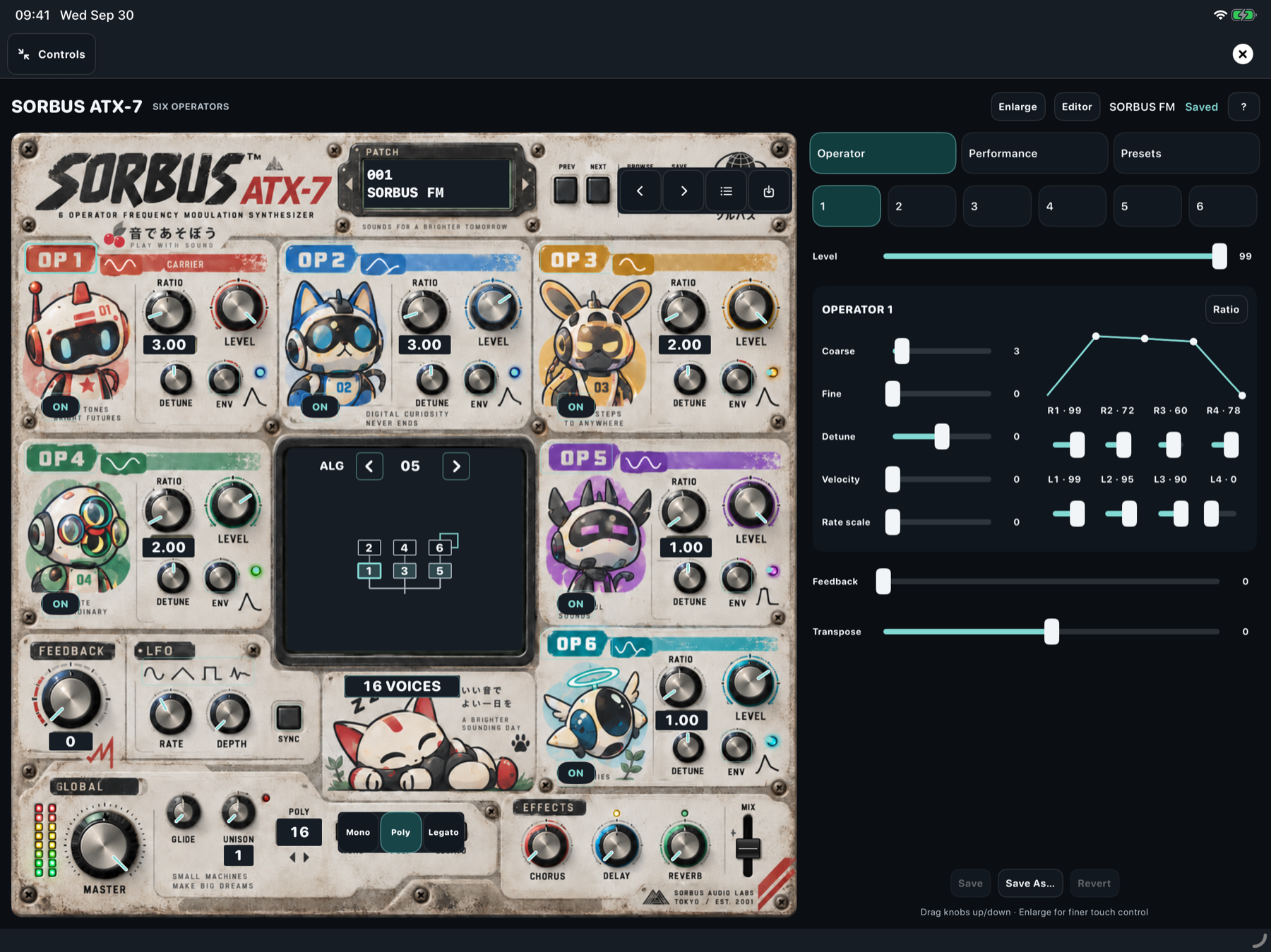 Sorbus ATX-7 six-operator FM synthesizer